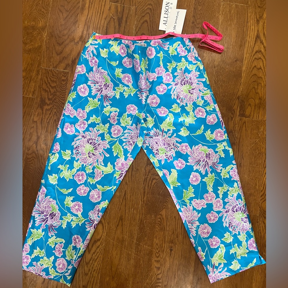 Vintage Alison Taylor floral silk pants